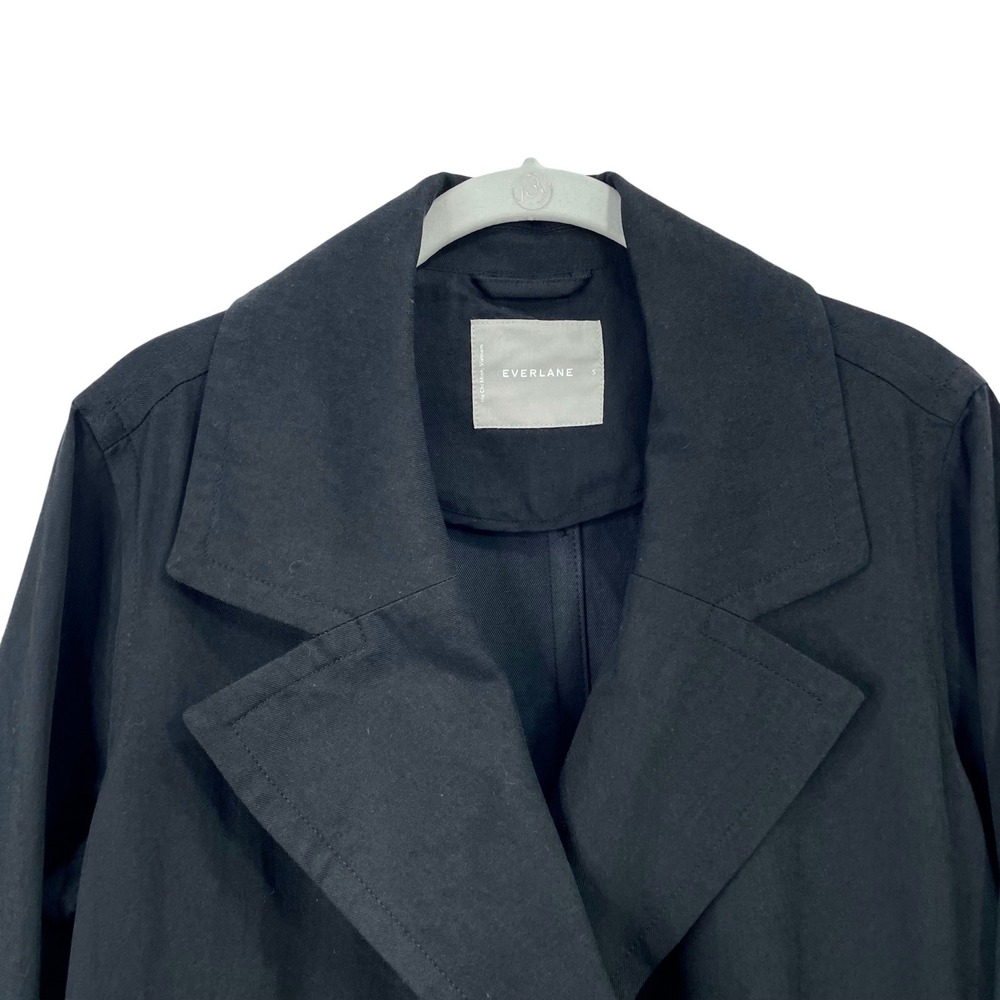 Everlane Drape‎ trench coat Size S black - Picture 5 of 10